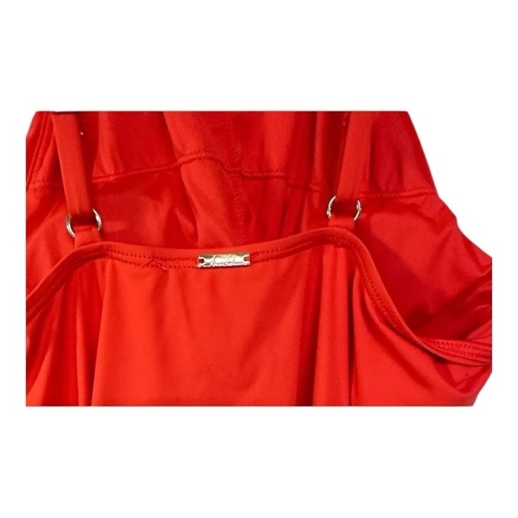 Anne Cole Red Spice High Neck Tankini Shirred Size Small NEW Style 23MT20601 - Picture 3 of 9